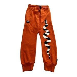 nununu Vibrant Orange Joggers with Snake Design